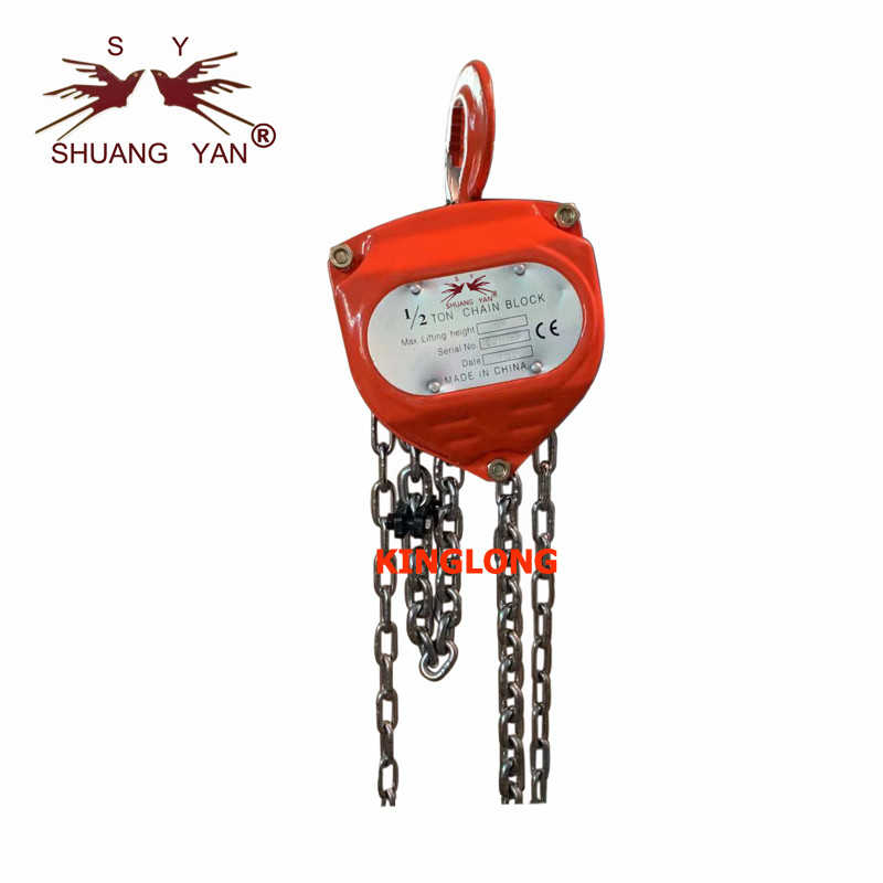 0,5 Ton Stainless Steel Chain Pulley obstruem 3 medidores manuais
