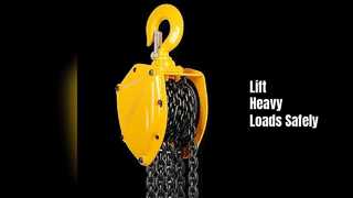 Talha de corrente com alavanca para serviço pesado 1,5 ton amarelo