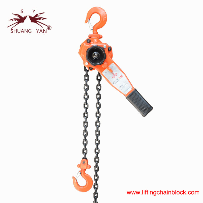 Lever Chain Hoist Novo Tipo Novo Modelo 1000kg 1Ton 1,5 metros Chain de carga G80 Material de aço ligado