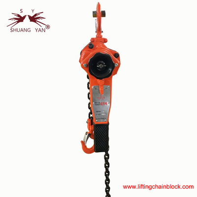 750 kg 0,75 Ton Lever Lift Ratchet Chain Lift com sistema de travagem de segurança Tipo americano para todo o mundo